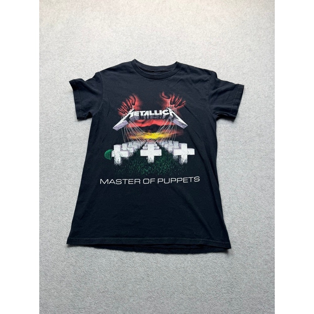 Metallica Master of Puppets Graphic T-Shirt Black Small Rock Band Tee